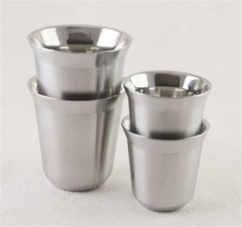 Nespresso Pixie Style Lungo Stainless Steel Cups Espresso Collections