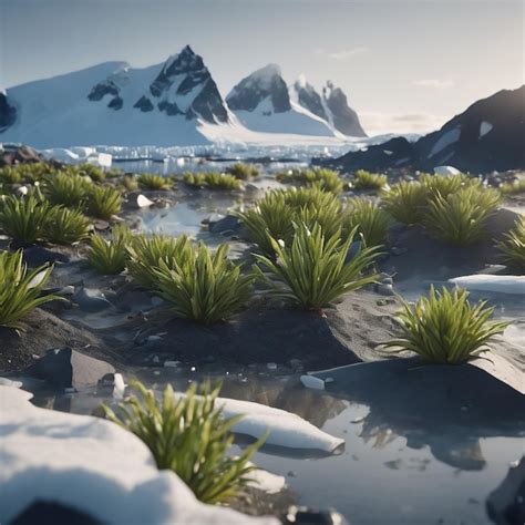 Premium AI Image | Plants on the antarctic