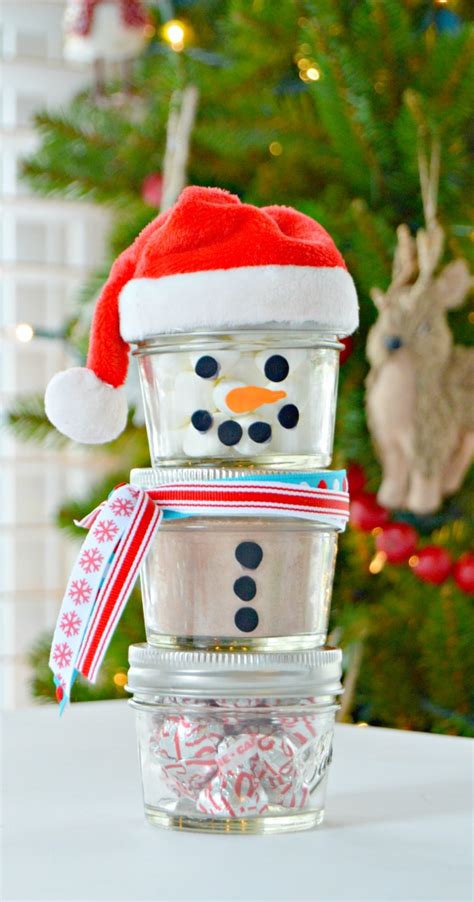 Hot Chocolate Mason Jar Snowman Gift Mom Real
