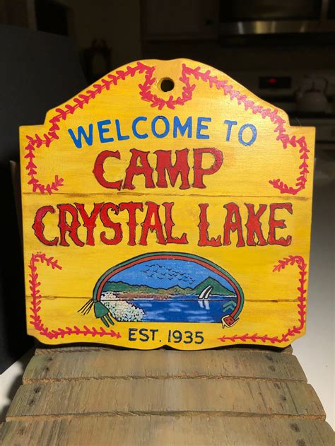 Camp Crystal Lake Sign 6 Inch Etsy