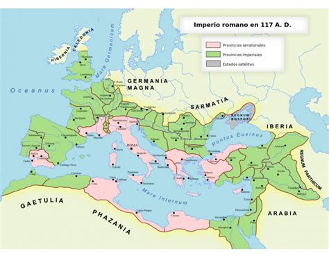 Las provincias del imperio romano en el 117 d. C. — Printable Worksheet