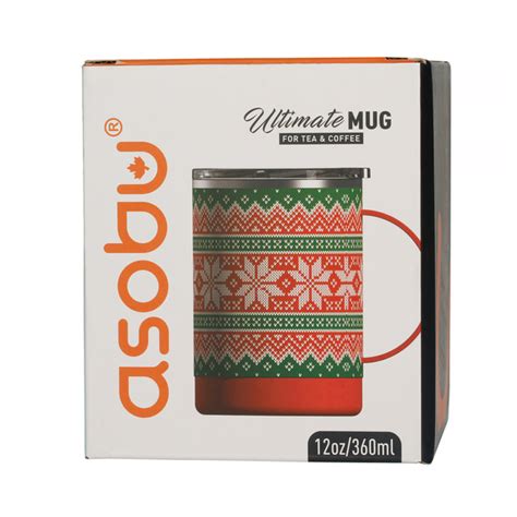 Asobu Ultimate Coffee Mug Czerwony Sweter Kubek Termiczny Ml