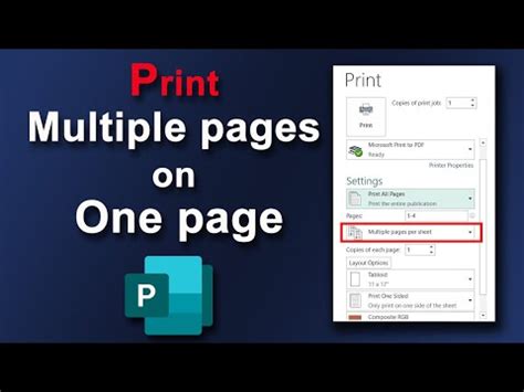 How To Print Multiple Pages On One Page In Publisher YouTube