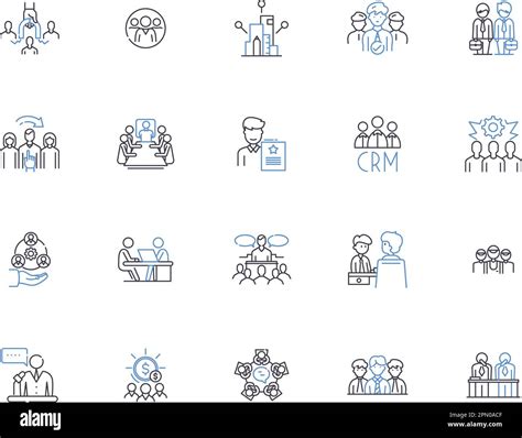 Group Outline Icons Collection Cluster Gathering Collection