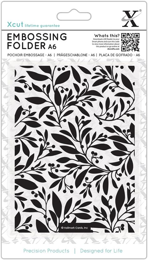 Xcut Festive Florals Embossing Folder Multi Colour One Size Amazon