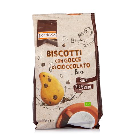 Biscotti Con Gocce Di Cioccolato Bio 350g Fior Di Loto Eataly