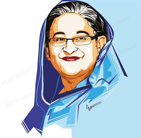 Sheikh Hasina Portrait Behance