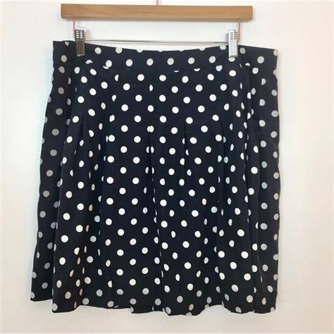 J Crew Skirts Jcrew Polka Dot Pleated Skirt Sz 2 Poshmark