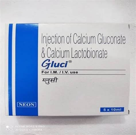 Neon Unisex Calcium Gluconate Calcium Lactobionate Gluci Injection