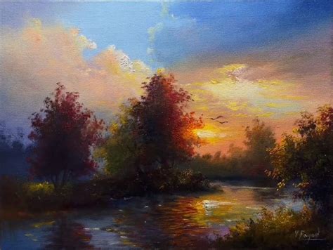 How I Paint Landscape Just By Colors Oil Painting Landscape Step By