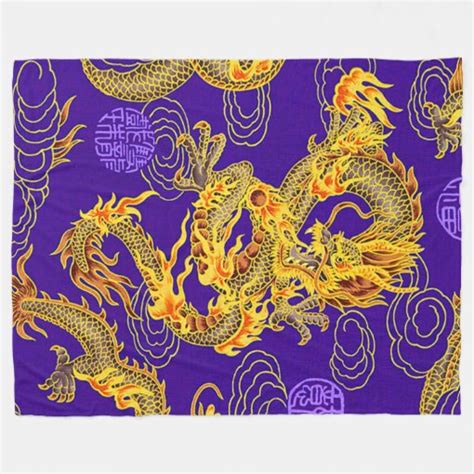 Most Popular Royal Chinese Emperor Dragon Fantasy Fleece Blanket Zazzle