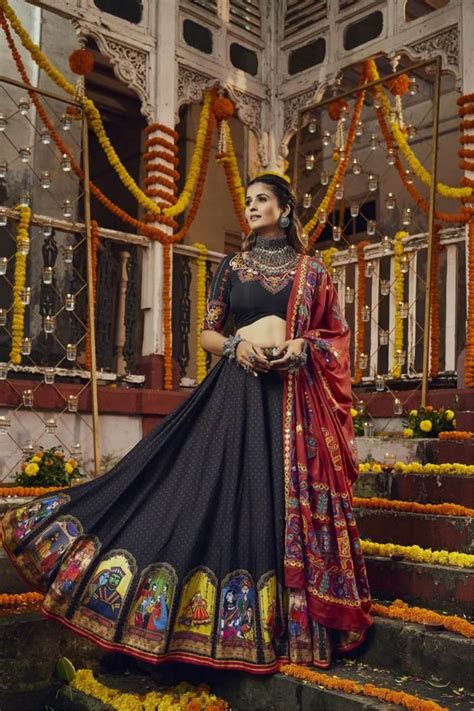 Black Color Designer Navratri Chaniya Choli Anokhi Fashion