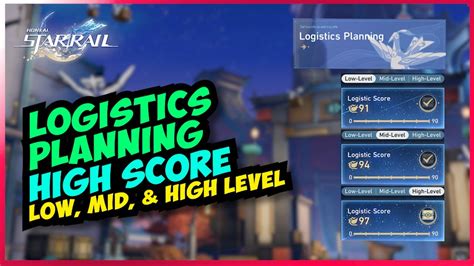 How To Get Logistics Planning High Score Aurum Alley S Hustle