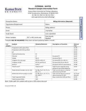 Fillable Online Sample Collection And Submission To K State Soil