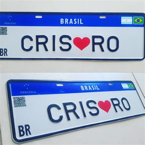 Placa Mercosul Personalizada Para Casamento Elo