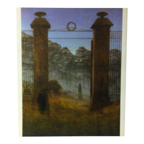 Circa 1970 Entrance To The Cemetery By Casper David Friedrich Print