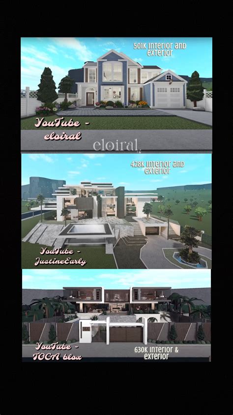 Bloxburg House Builds In Roblox Etsy Canada