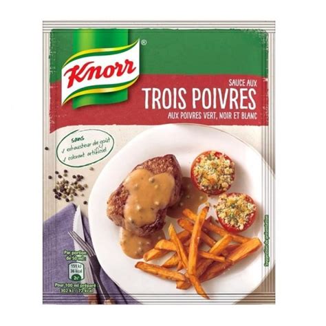 Knorr Sauce Aux Trois Poivres Aux Poivres Vert Noir Et Blanc 32g Lot