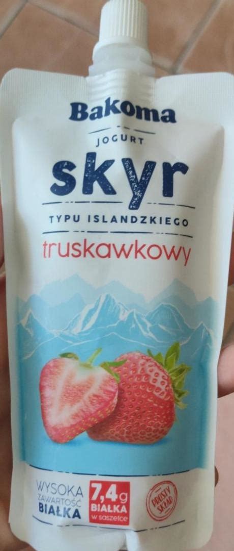 Jogurt Skyr Typu Islandzkiego Truskawkowy Bakoma Kalorie KJ I