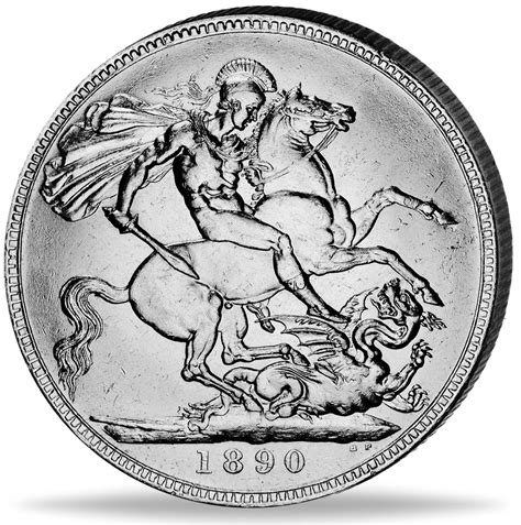 Großbritannien 1 Crown 1887 1892 Königin Victoria mit Krone Silber