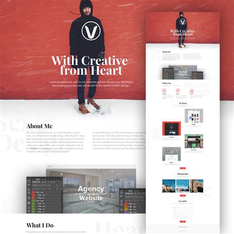 Free Clean Personal Website Design Template Free Psd At Freepsd Cc