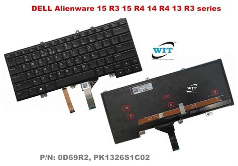 Laptop Internal Keyboard Keypad For Dell Alienware 15 R3 Alienware 15 R4 Alienware 14 R4