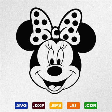 Minnie Mouse Face SVG Files