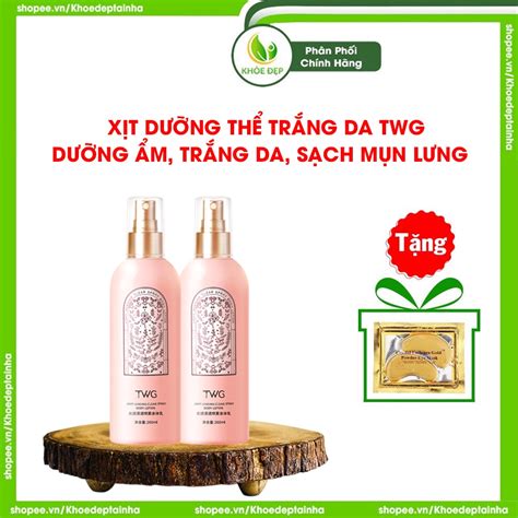 Mua Xịt dưỡng thể trắng da TWG dày sừng viêm nang lông cấp ẩm giảm