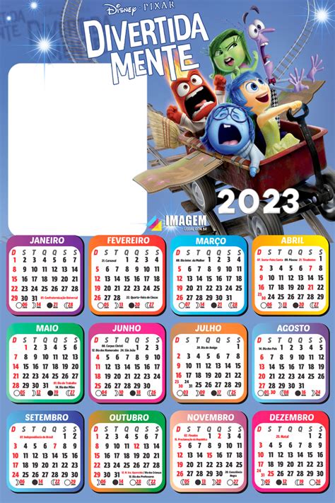 Calend Rio Divertidamente Moldura Png Para Fazer Montagem Imagem