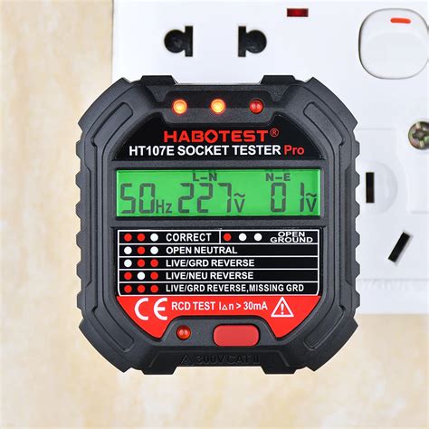 Habotest Ht D Rcd Test Eu Plug Wall Socket Tester With Lcd Display