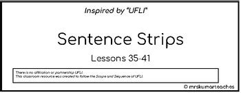 Sentence Strips Aligned With Ufli Lessons By Mrs Kumar Teaches