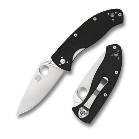 Spyderco Tenacious Blk G 10 Plain Edge Knives C122gbbkp