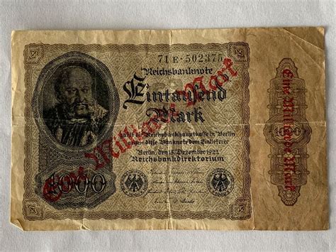 Reichsbanknote Milliarde Mark Preisvorschlag Kaufen Auf