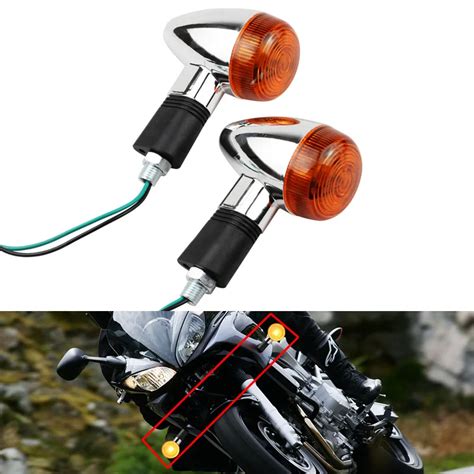 1 2Pcs Bullet Motorcycle Turn Signals Blinker Lights Indicator Light