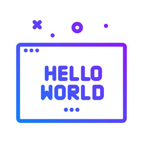 Hello World Generic Gradient Icon