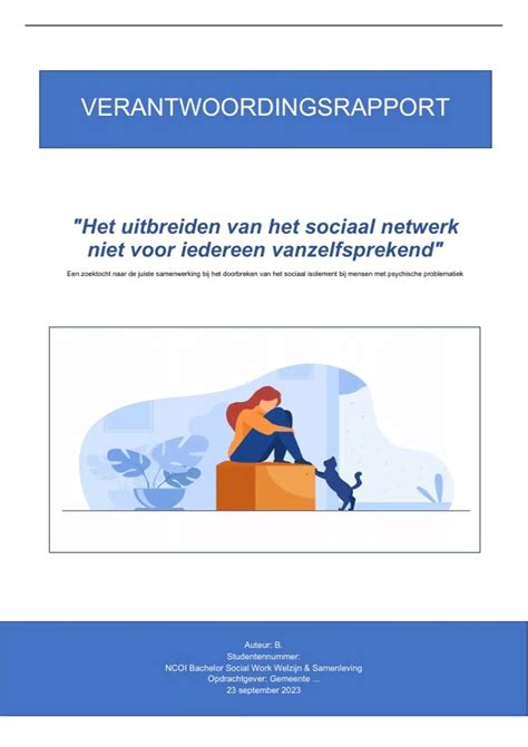 Verantwoordingsrapport Social Work Welzijn En Samenleving 9 1