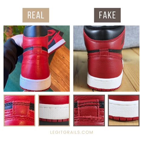 How To Spot Real Vs Fake Jordan 1 Retro Bred 2016 – LegitGrails