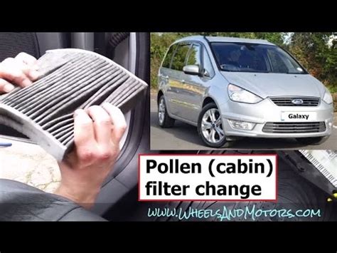 How To Replace Pollen Cabin Air Filter Ford Galaxy S Max Right Hand