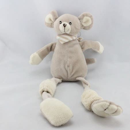 Doudou Souris Beige Aux Longues Pattes LES PETITES MARIE