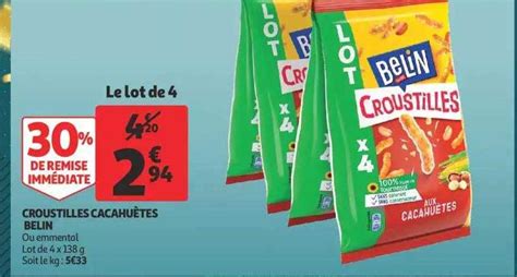 Offre Croustilles Cacahuètes Belin chez Auchan