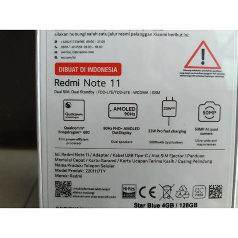 Jual Redmi Note 11 4 128 GB BNIB Garansi Resmi No Repack Segel Shopee