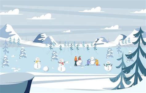 Snowman Scene Vector Art, Icons, and Graphics for Free Download