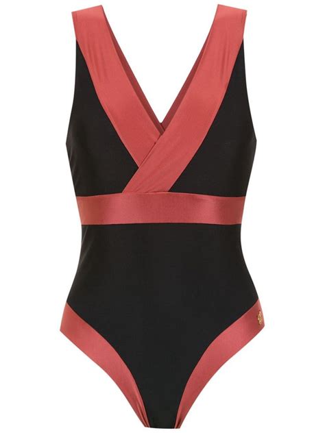 Brigitte Panelled Swimsuit Black Farfetch Black Swimsuit