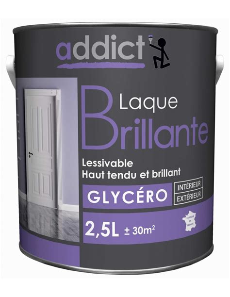 ADDICT Peinture Glycéro Laque Brillant Blanc Cassé 2 5 L