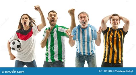 Collage About Emotions Of Football Fans Stock Photo Image Of Isolated