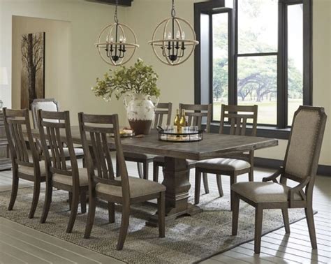 Signature Design by Ashley® Wyndahl 9-Piece Rustic Brown Dining Set ...