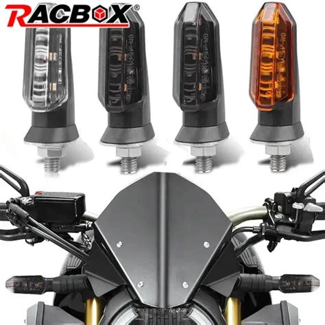 Mini Motocicleta LED Turn Signal Lights Amber Piscando Light Blinker