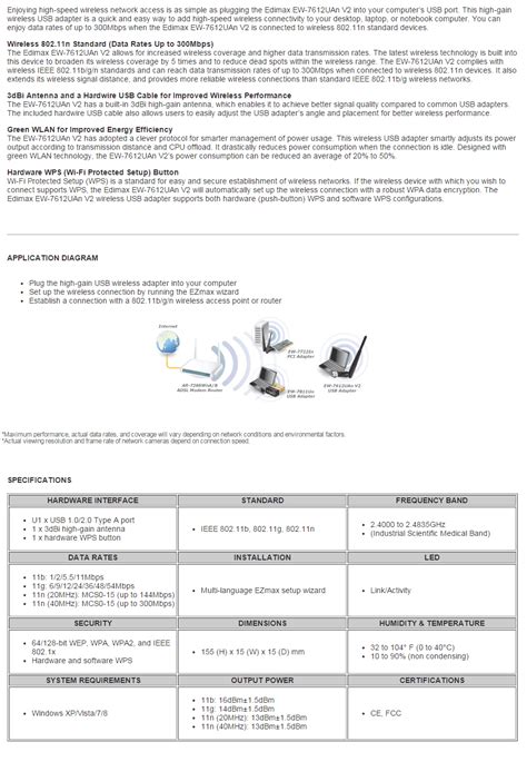 Buy Edimax Ew 7612uan 300mbps Wireless Usb Adapter [ew 7612uan] Pc Case Gear Australia