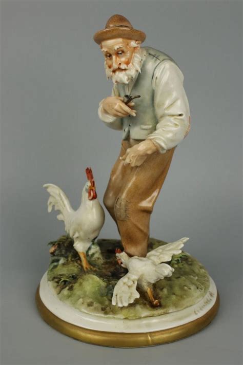 Sold Price: Capodimonte Cedraschi Figurine "Old Man with Roosters" - June 2, 0117 6:00 PM EDT