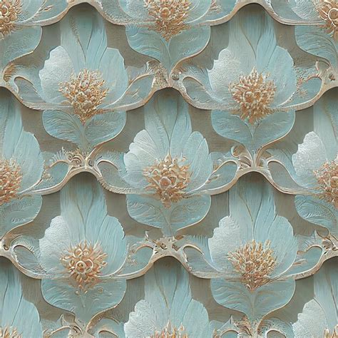 Premium Ai Image A Wallpaper With A Floral Pattern